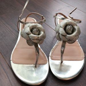 Metallic gold sandals